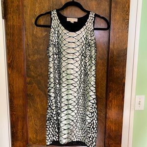 Michael Kors small sequin silver black dress